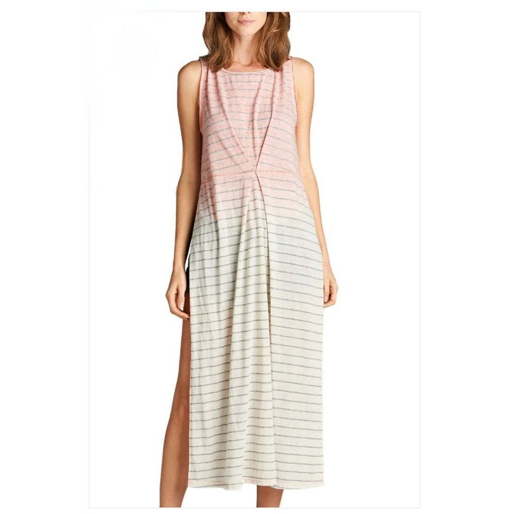 Hyku Stripe Slit Sleeveless Maxi Top Size Medium